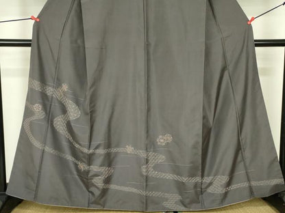 平和屋着物●本場大島紬　訪問着　刺し子　流水花文　正絹　逸品　DABF3686op