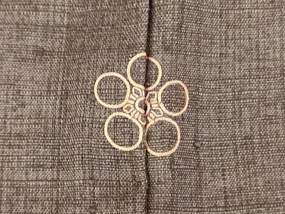 平和屋着物●中国三大刺繍　スワトウ刺繍　汕頭刺繍　総刺繍　訪問着　紬地　幾何学鳳凰花文　正絹　逸品　DABF3687op