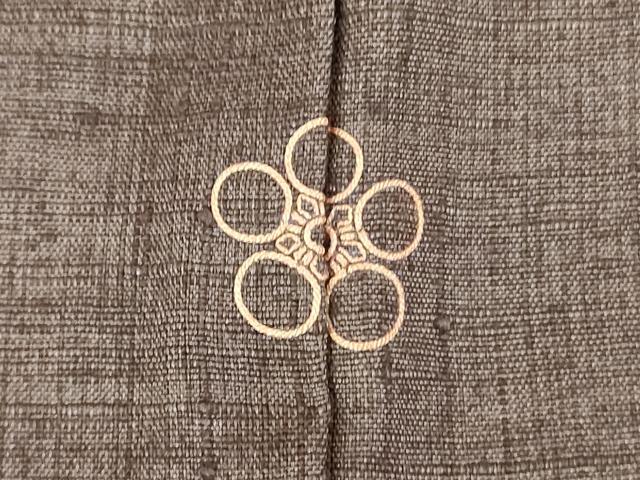平和屋着物●中国三大刺繍　スワトウ刺繍　汕頭刺繍　総刺繍　訪問着　紬地　幾何学鳳凰花文　正絹　逸品　DABF3687op
