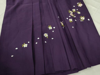 平和屋着物●女性　行灯袴　総刺繍　舞桜　金糸　洗える着物　DABF3691op