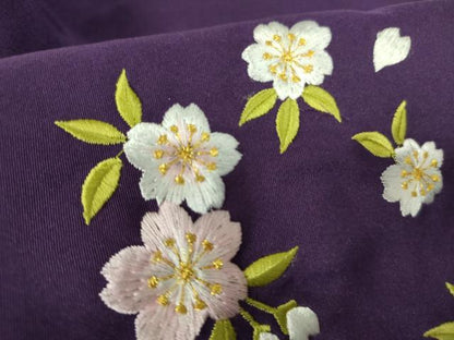 平和屋着物●女性　行灯袴　総刺繍　舞桜　金糸　洗える着物　DABF3691op