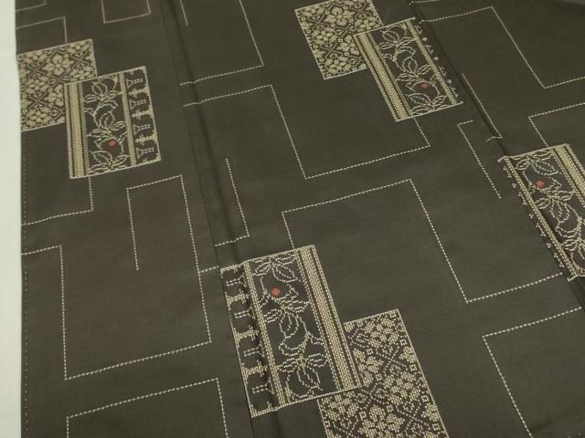平和屋着物●本場大島紬　7マルキ　色紙花文　正絹　逸品　DABF3692op