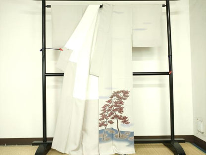 平和屋着物●訪問着　風景文　暈し染め　正絹　逸品　DABF3693op