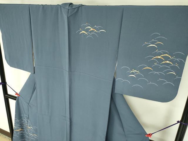 平和屋着物●訪問着　雪芝花文　金彩　正絹　逸品　DABF3696op