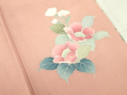 平和屋着物●訪問着　友禅　草花　暈し染め　正絹　逸品　DABF3698op