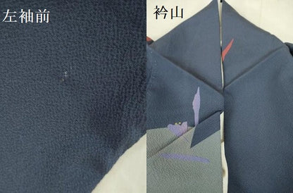 平和屋着物●上質な小紋　幾何学花文　正絹　逸品　DABF3699op