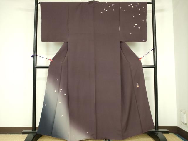 平和屋着物●十日町友禅作家　あらい義風　訪問着　舞桜　暈し染め　正絹　逸品　DABF3701op