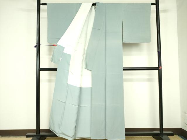 平和屋着物●ファッションデザイナー 花井幸子監修　色無地　秘色色　やまと誂製　正絹　逸品　DABF3702op