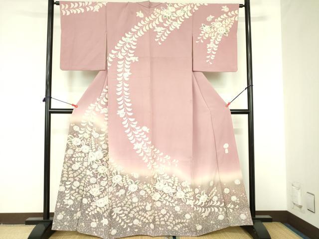 平和屋着物●訪問着　作家物　絞り　辻が花　暈し染め　正絹　逸品　DABF3704op