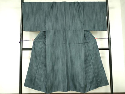 平和屋着物●男性　紬　間道　正絹　逸品　DABF3707op