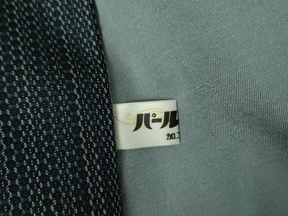 平和屋着物●男性　紬　間道　正絹　逸品　DABF3707op