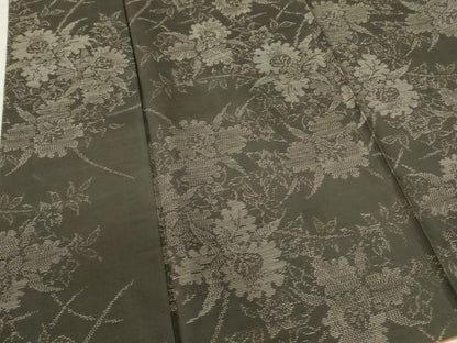 平和屋着物●本場大島紬　草花　正絹　逸品　DABF3708op