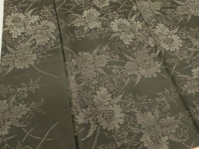 平和屋着物●本場大島紬　草花　正絹　逸品　DABF3708op