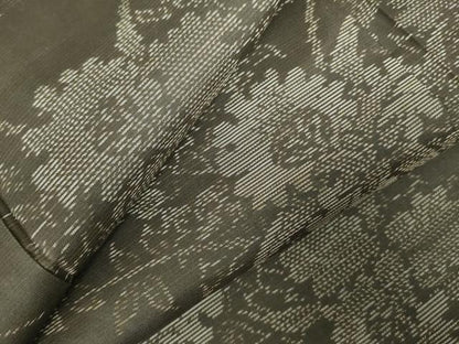 平和屋着物●本場大島紬　草花　正絹　逸品　DABF3708op