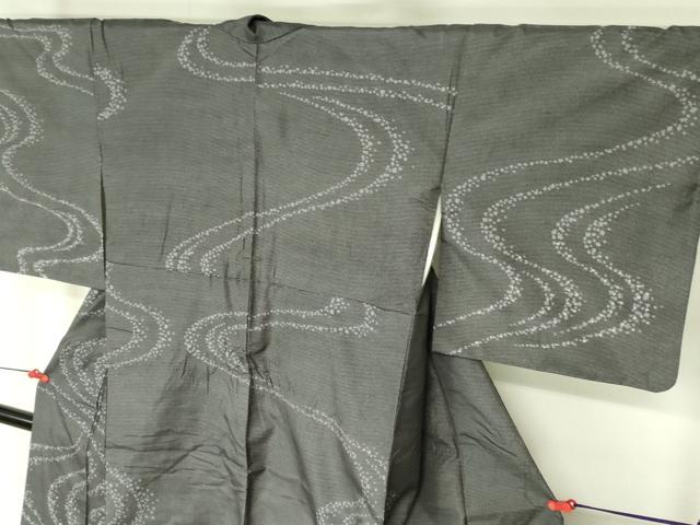 平和屋着物●訪問着　江戸小紋　内田秀一　角通し　流水文　正絹　逸品　DABF3710op