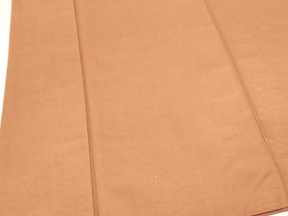 平和屋着物●上質な紬　江戸茶色　正絹　逸品　DABF3711op