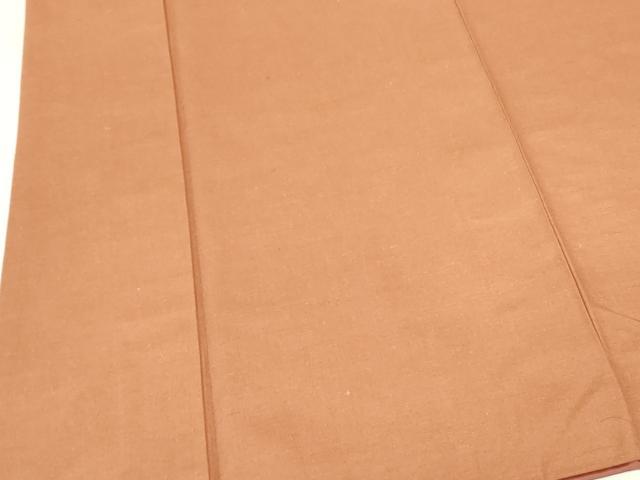 平和屋着物●上質な紬　江戸茶色　正絹　逸品　DABF3711op
