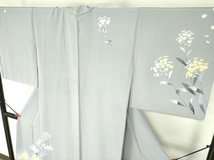 平和屋着物●十日町友禅作家　阿部佳雪　訪問着　草花　暈し染め　正絹　逸品　DABF3713op