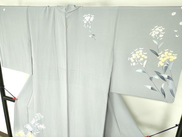 平和屋着物●十日町友禅作家　阿部佳雪　訪問着　草花　暈し染め　正絹　逸品　DABF3713op