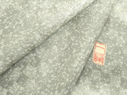 平和屋着物●上質な小紋　紬地　作家物　霞文　暈し染め　背抜き仕立て　正絹　逸品　DABF3714op