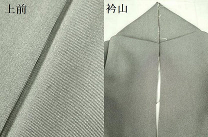 平和屋着物●江戸小紋　彫士：住田双光　染士：西宮伊智郎　万筋　蝋色×白練色　正絹　逸品　DABF3716op