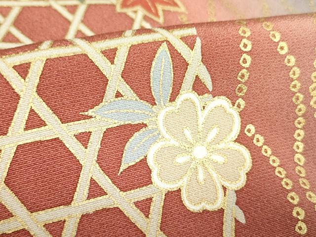 平和屋着物●上質な小紋　立涌花文　暈し染め　金彩　正絹　逸品　DABF3720op