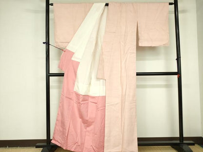 平和屋着物●結城紬　虹色　正絹　逸品　DABF3723op