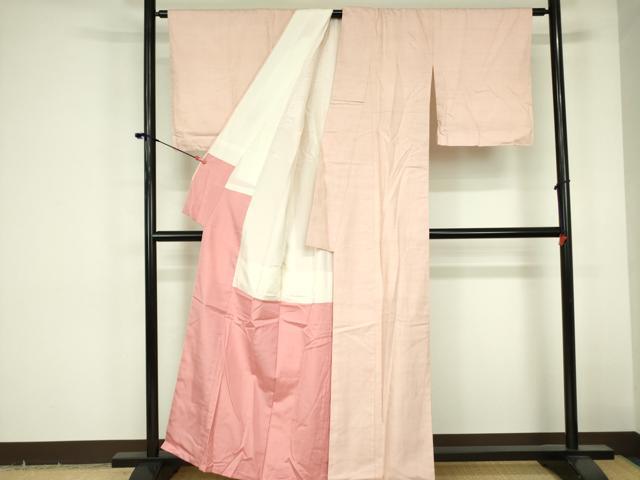 平和屋着物●結城紬　虹色　正絹　逸品　DABF3723op