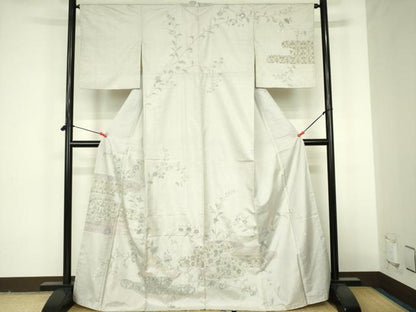 平和屋着物●中国三大刺繍　スワトウ刺繍　汕頭刺繍　総刺繍　訪問着　本場大島紬 総詰め 100亀甲 花霞文 やまと誂製 正絹 逸品 DABF3724op