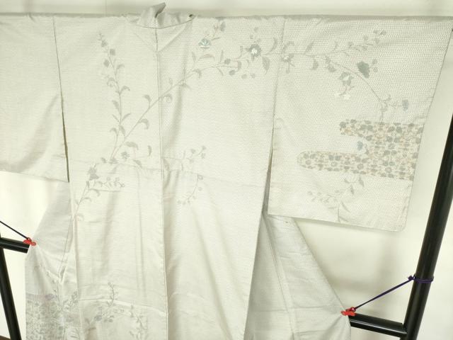 平和屋着物●中国三大刺繍　スワトウ刺繍　汕頭刺繍　総刺繍　訪問着　本場大島紬 総詰め 100亀甲 花霞文 やまと誂製 正絹 逸品 DABF3724op