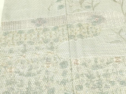 平和屋着物●中国三大刺繍　スワトウ刺繍　汕頭刺繍　総刺繍　訪問着　本場大島紬 総詰め 100亀甲 花霞文 やまと誂製 正絹 逸品 DABF3724op
