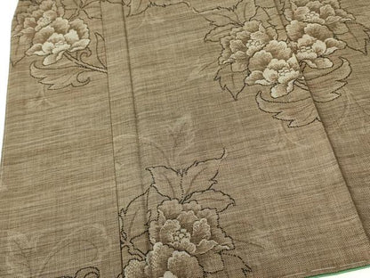 平和屋着物●本場大島紬　9マルキ　古代染色　純泥染　更紗花文　証紙付き　正絹　逸品　未使用　DABF3725op