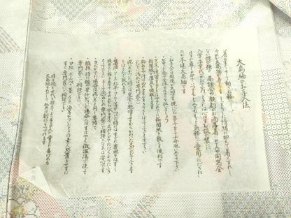 平和屋着物●都喜ヱ門　本場大島紬　白大島　9マルキ　装いの輝き　藤絹織物謹製　証紙付き　正絹　逸品　DABF3732op