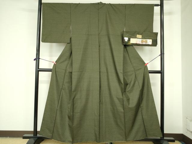 平和屋着物●本場大島紬　泥染　徳田幸夫　花の舞　証紙付き　正絹　逸品　DABF3734op