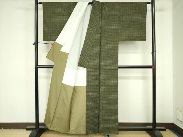 平和屋着物●本場大島紬　泥染　徳田幸夫　花の舞　証紙付き　正絹　逸品　DABF3734op