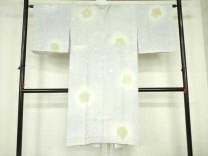 平和屋着物●長襦袢　無双仕立て　作家物　舞梅　暈し染め　金彩　正絹　逸品　DABF3735op