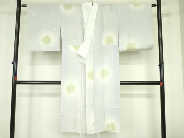 平和屋着物●長襦袢　無双仕立て　作家物　舞梅　暈し染め　金彩　正絹　逸品　DABF3735op