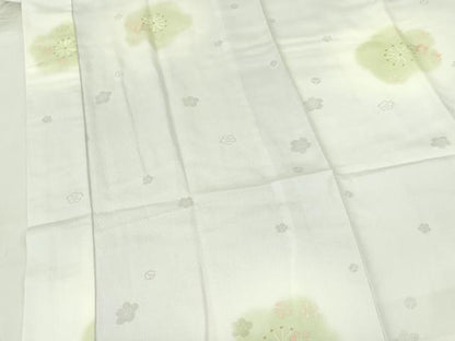 平和屋着物●長襦袢　無双仕立て　作家物　舞梅　暈し染め　金彩　正絹　逸品　DABF3735op