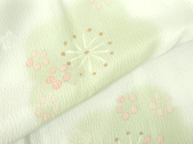 平和屋着物●長襦袢　無双仕立て　作家物　舞梅　暈し染め　金彩　正絹　逸品　DABF3735op