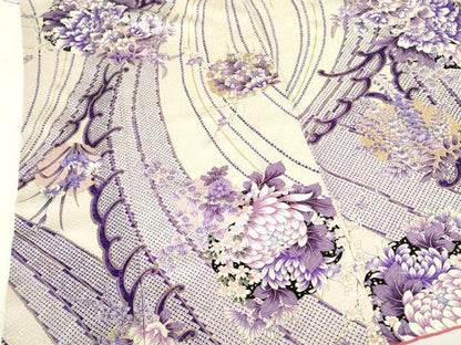 平和屋着物▼豪華振袖　花丸文　金彩　正絹　逸品　DABF3750op