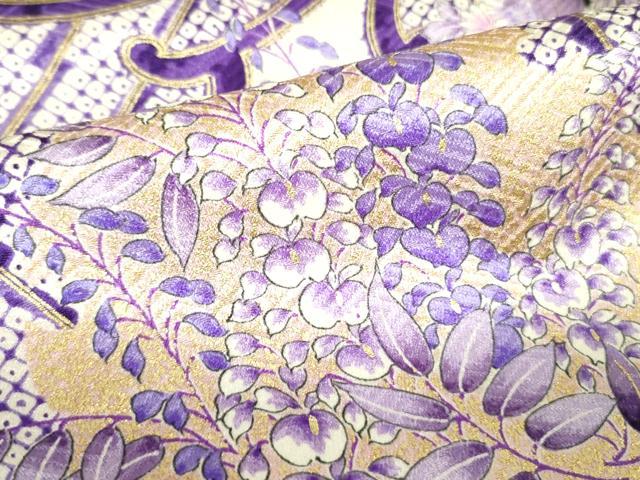平和屋着物▼豪華振袖　花丸文　金彩　正絹　逸品　DABF3750op