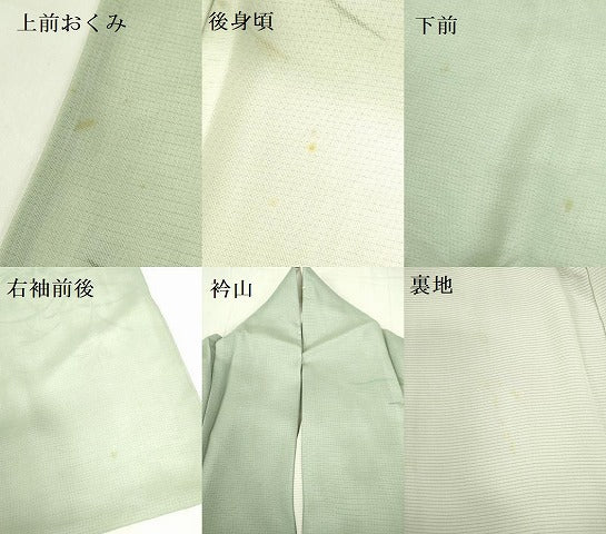 平和屋着物▽訪問着　無双　紗袷　紗×絽　草花　暈し染め　正絹　逸品　DABF3787op