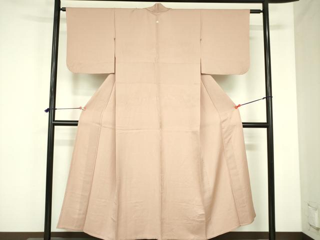 平和屋着物▽上質な色無地　単衣　霞地紋　虹色　正絹　逸品　DABF3794op