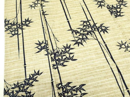 平和屋着物∴夏物　浴衣　注染　笹竹文　綿　逸品　DABF3795op