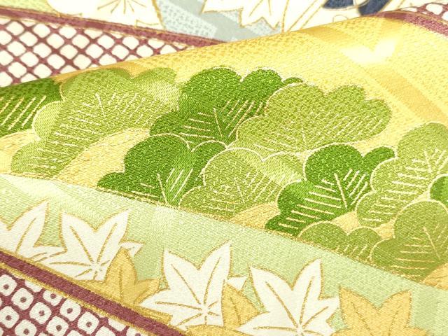 平和屋着物●訪問着　駒刺繍　更紗花菱文　金彩　ロング丈　正絹　逸品　DABF3995op