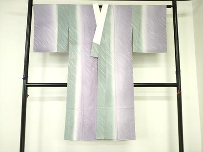 平和屋着物●長襦袢　無双仕立て　斜縞地紋　暈し染め　やまと誂製　正絹　逸品　未使用　DABF3999op