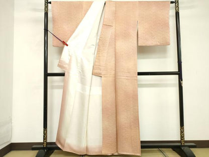 平和屋着物■上質な小紋 青海波花文 暈し染め 正絹 逸品 DABF4006cd