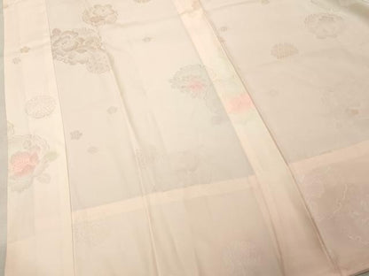 平和屋着物■長襦袢 無双仕立て 雪輪花文 暈し染め 正絹 逸品 DABF4015cd