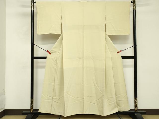 平和屋着物■上質な色無地 鳥の子色 正絹 逸品 DABF4021cd