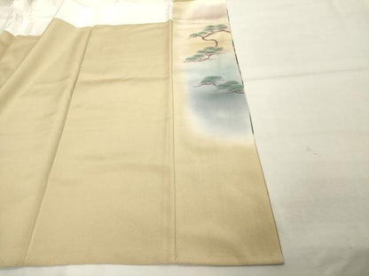 平和屋着物■訪問着 手描き 風景文 暈し染め 金彩 正絹 逸品 DABF4026cd